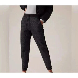 Athleta Sotlstice Quilted Jogger Pants Black Women's Size 10 (30x28)